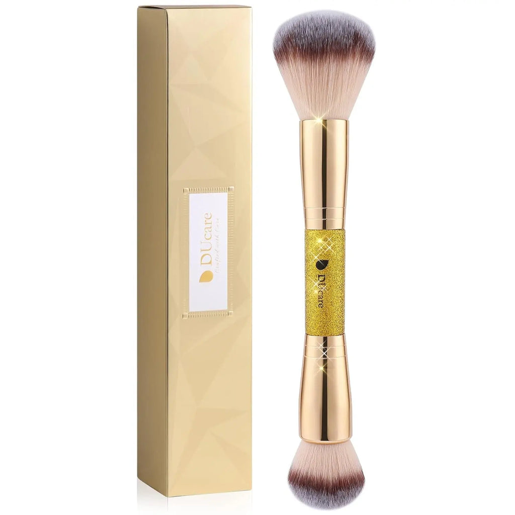 Makeup Brushes Duo End Foundation Powder Buffer and Contour Brush Synthetic Cosmetic Tools 2Pcs SnapGoShop