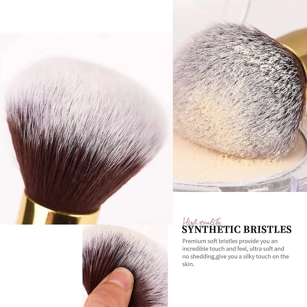 Makeup Brushes Duo End Foundation Powder Buffer and Contour Brush Synthetic Cosmetic Tools 2Pcs SnapGoShop