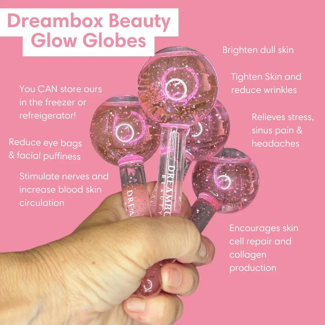 Glow Globes Ice Roller For Face – Cooling Ice Roller Facial Massage Tool