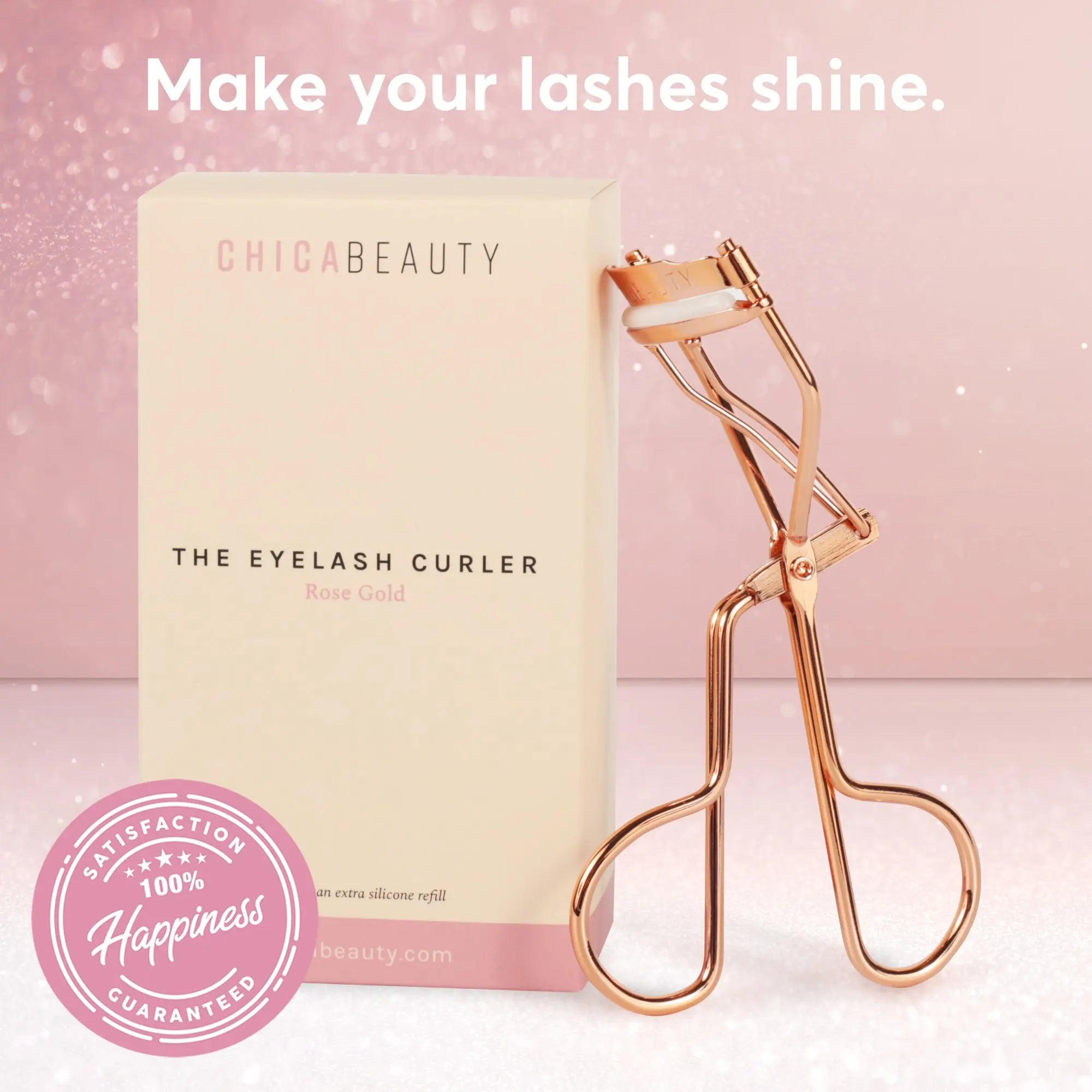 The Rose Gold Eyelash Curler Chica Beauty