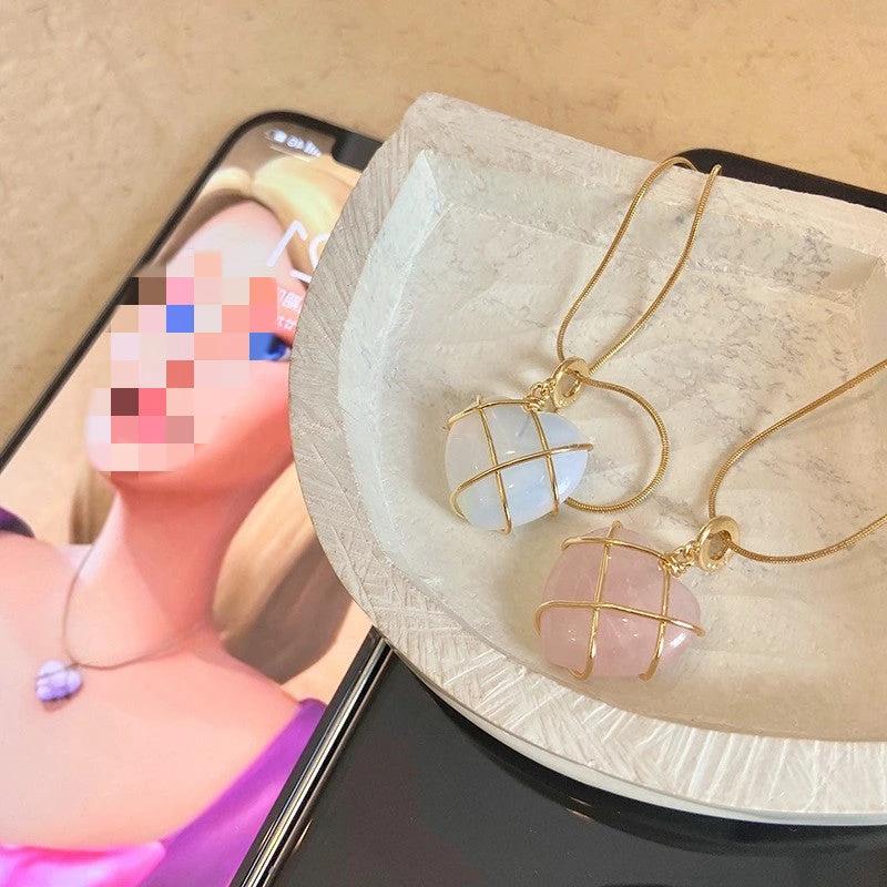 Fashion Moonstone Necklace - Cartoon Princess Love Girl Jewelry MANDOTOS