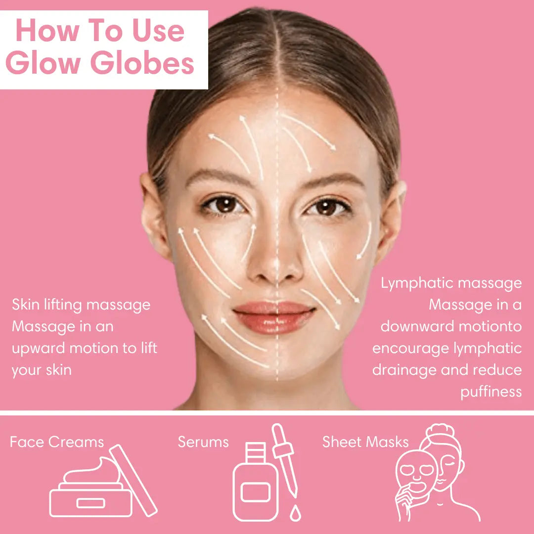 Glow Globes Ice Roller For Face – Cooling Ice Roller Facial Massage Tool