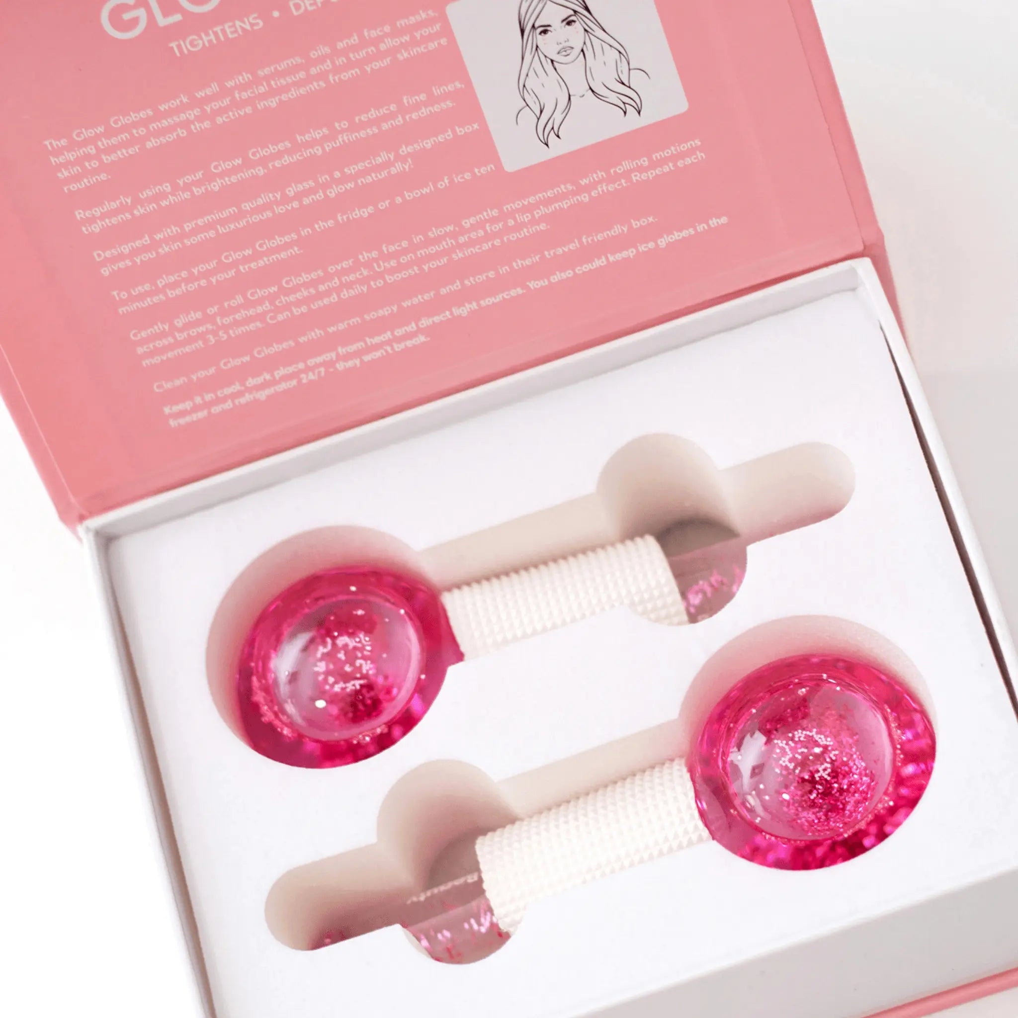 Glow Globes Ice Roller For Face – Cooling Ice Roller Facial Massage Tool