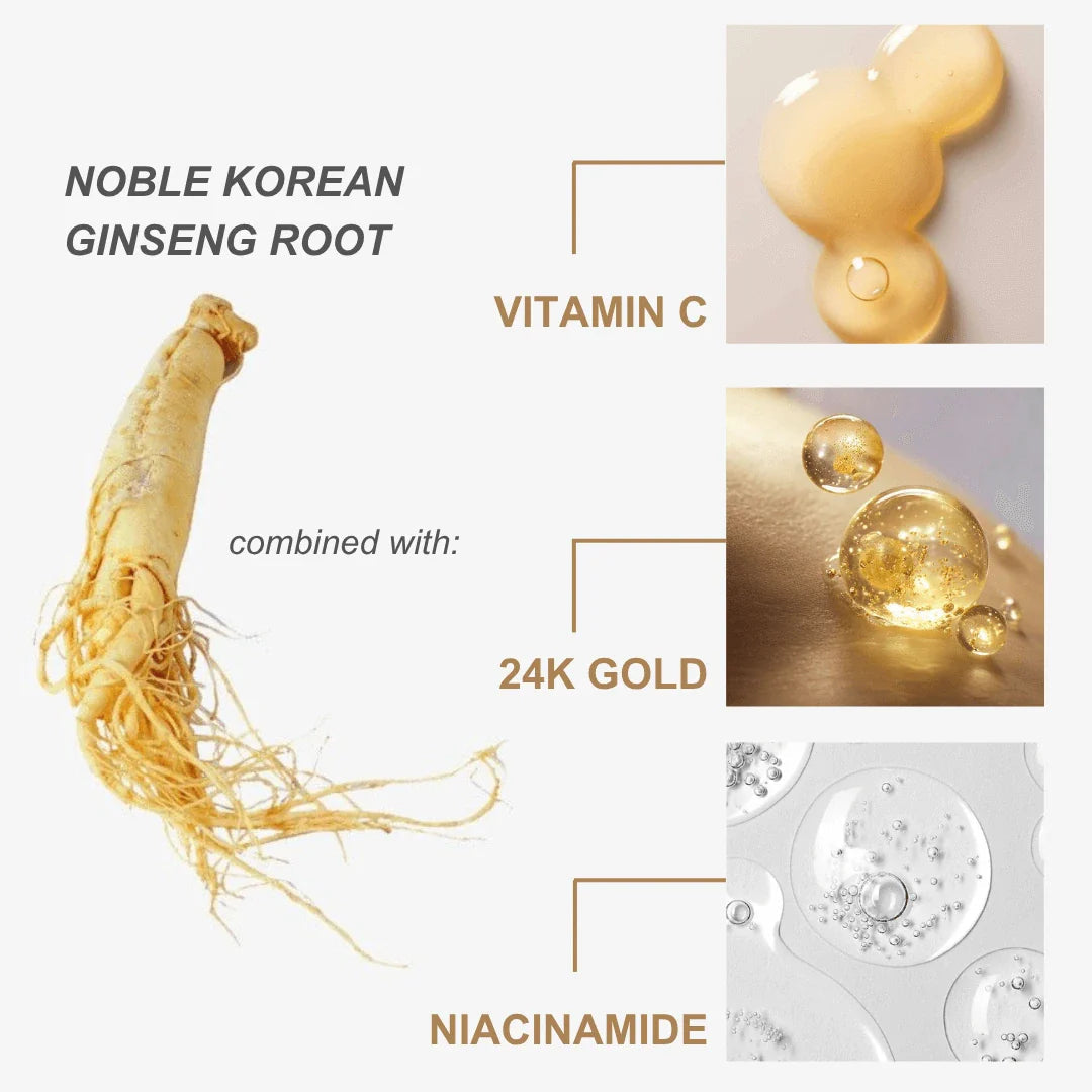 Elixir Serum - 24kGold Ginseng Root Niacinamide Vitamin C Skynflow