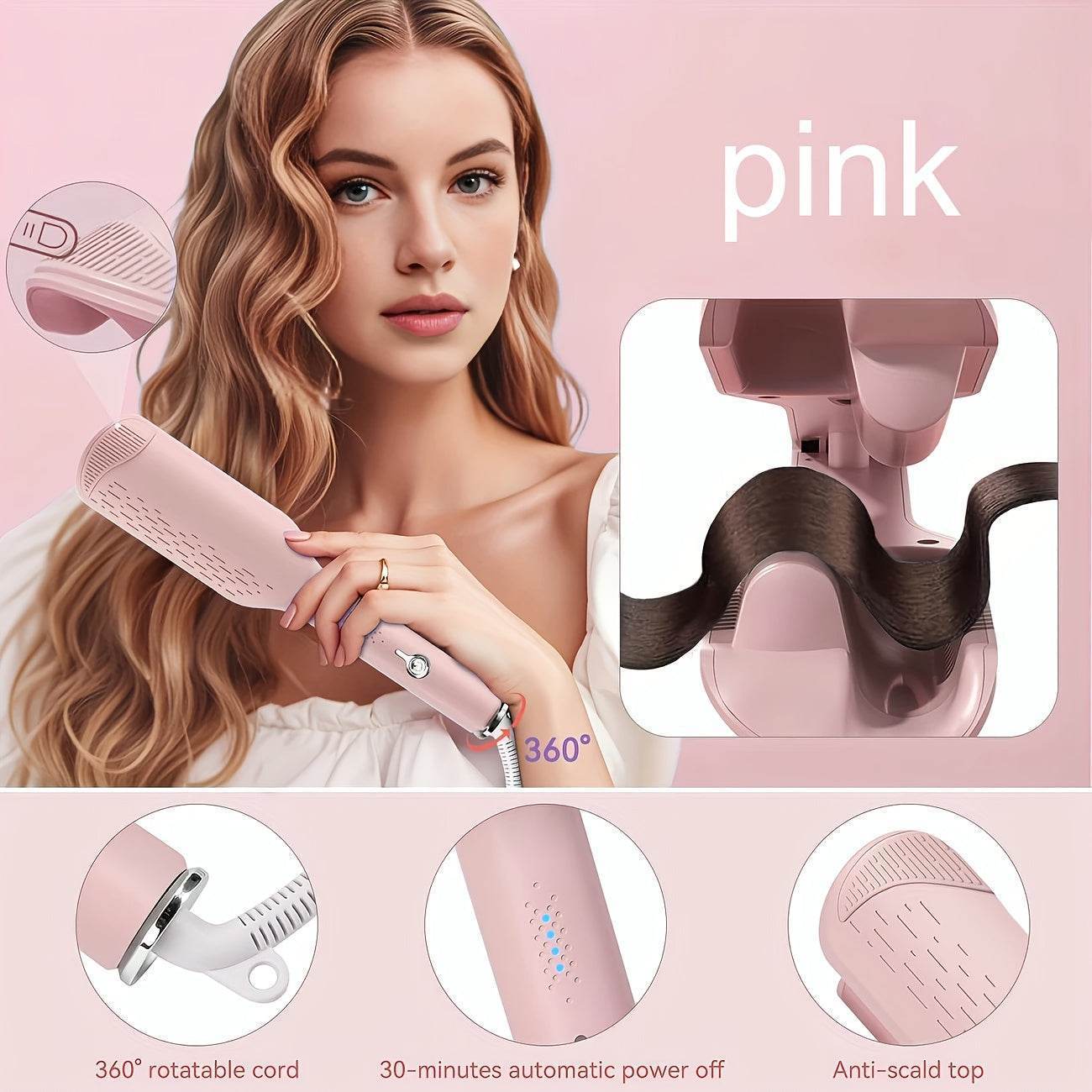 32mm Wave Curling Iron, Deep Waves, Long-Lasting Curls CartRare