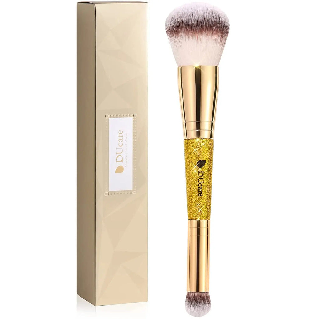 Makeup Brushes Duo End Foundation Powder Buffer and Contour Brush Synthetic Cosmetic Tools 2Pcs SnapGoShop