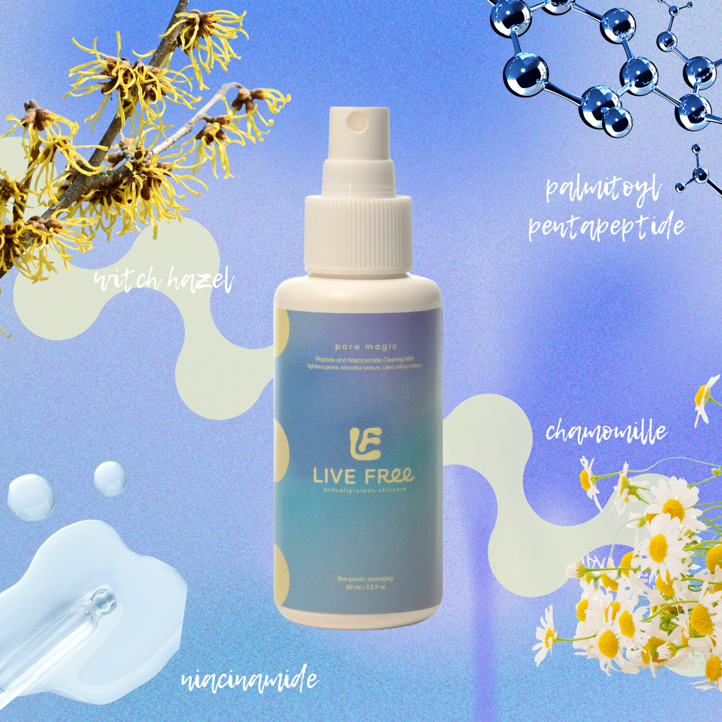 Pore Magic – Peptide & Niacinamide Toner Mist for Teens – Pore Minimizing, Calming Spray Free Living Co