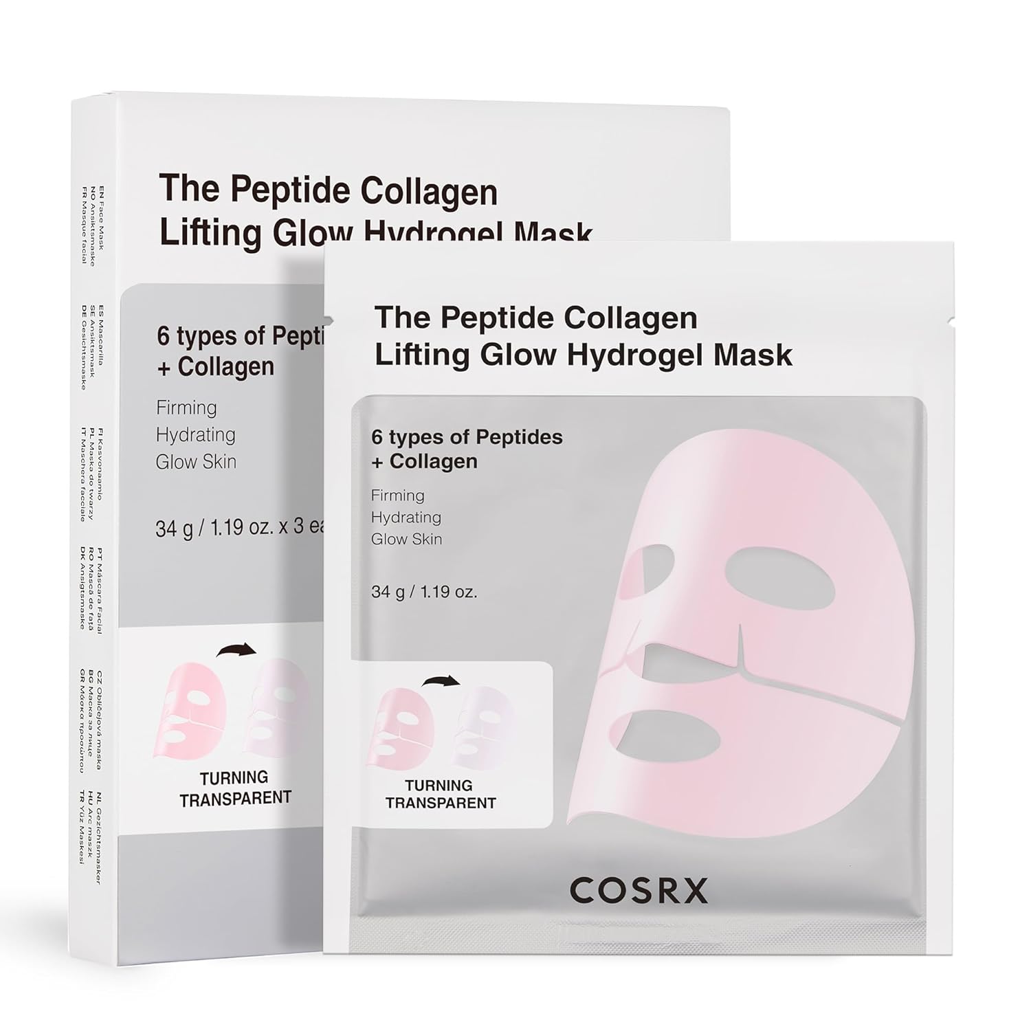 Cosrx The Peptide Collagen Lifting Glow Hydrogel Mask AsiaBeautyMall