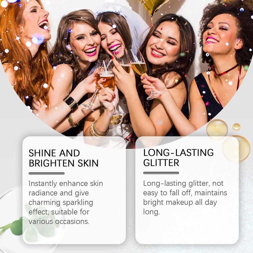 Stage Makeup Glitter Spray, Highlighter Spray Natural Stereo Long-Lasting Brightening Glitter V.I.P Digital Presence