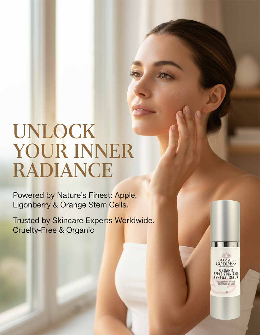 Organic Apple Stem Cell Anti-Aging Serum Glimmer Goddess® Organic Skin Care