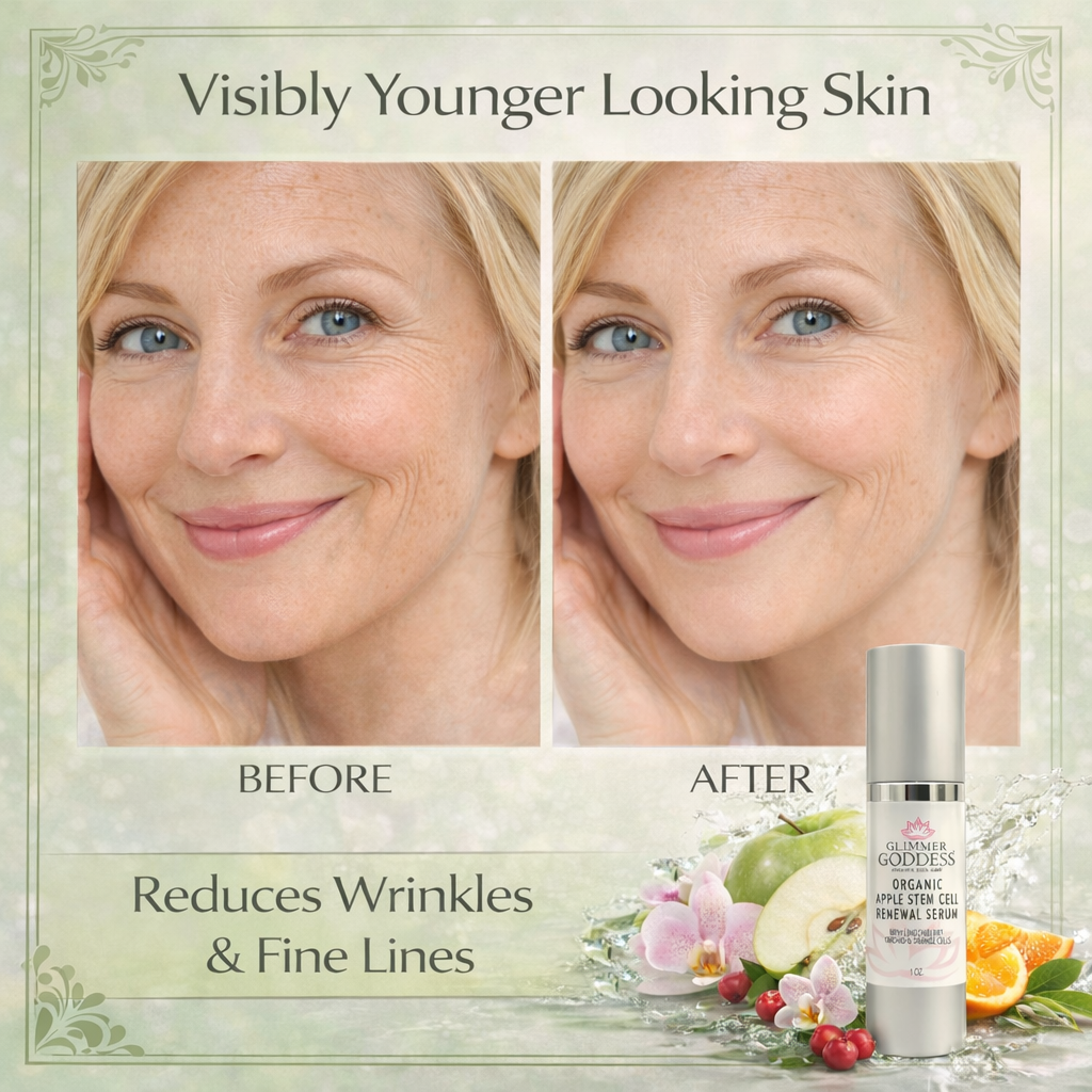 Organic Apple Stem Cell Anti-Aging Serum Glimmer Goddess® Organic Skin Care