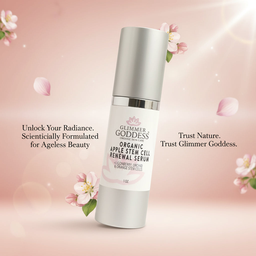 Organic Apple Stem Cell Anti-Aging Serum Glimmer Goddess® Organic Skin Care