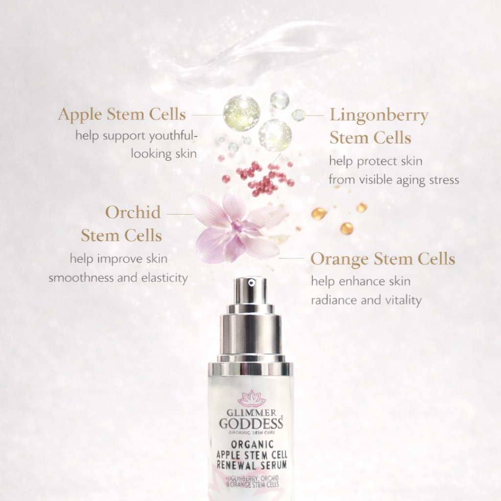 Organic Apple Stem Cell Anti-Aging Serum Glimmer Goddess® Organic Skin Care