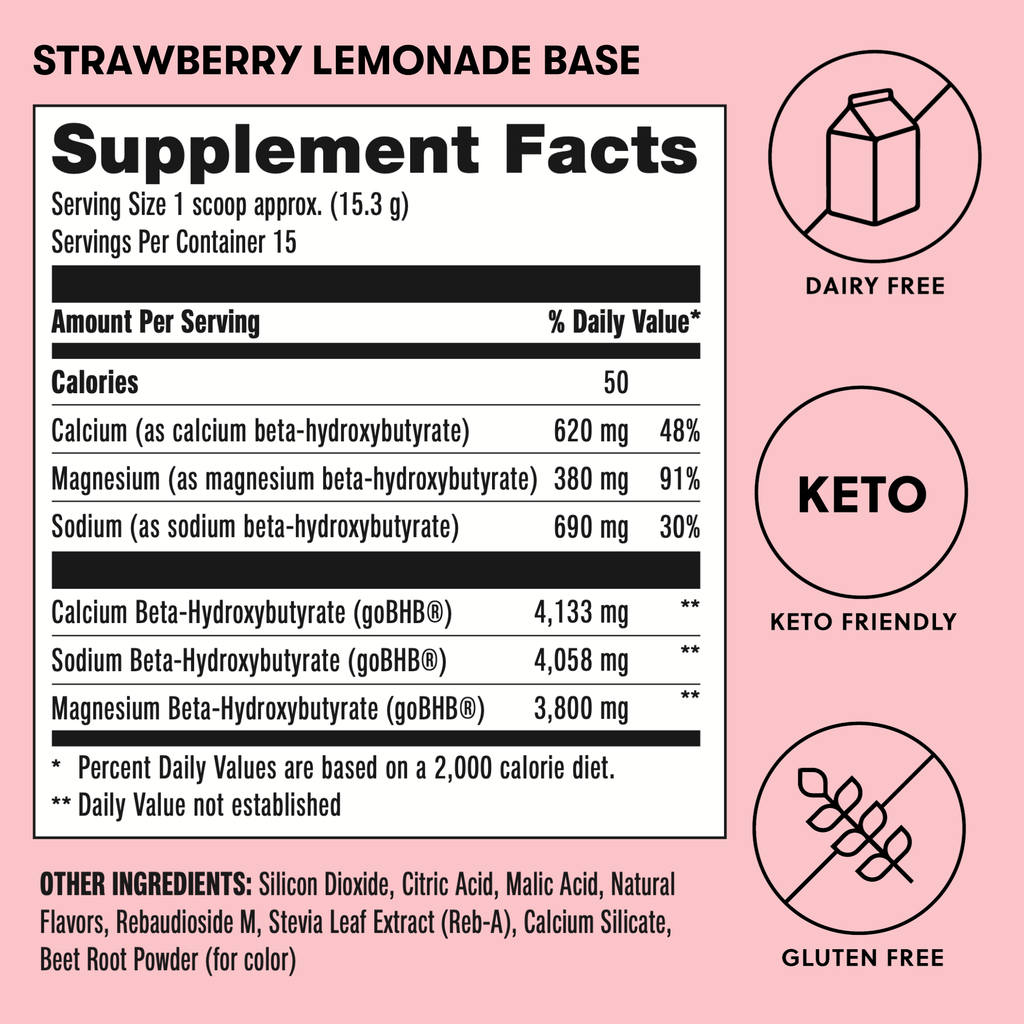 Base Ketones - Exogenous Ketones Drink Mix with goBHB® Perfect Keto