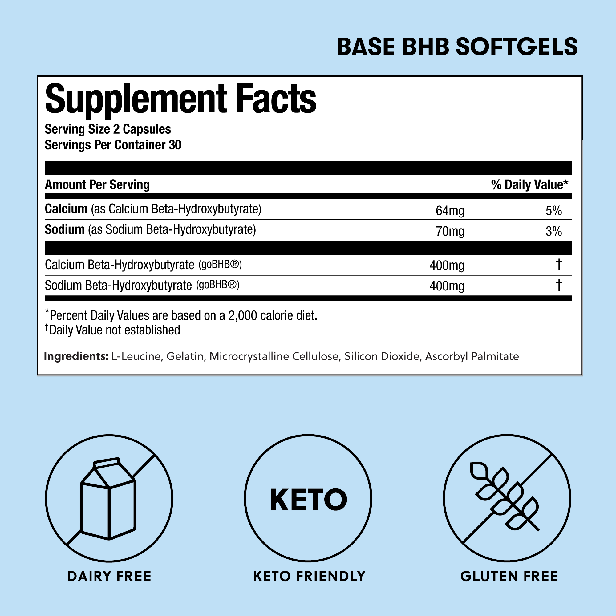 Base Ketones - Exogenous Ketones Drink Mix with goBHB® Perfect Keto