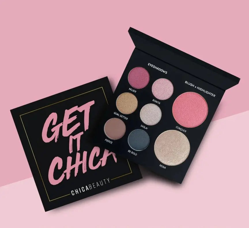 GET IT CHICA (All-In-One Face Palette - Blush, Highlighter & 6 Eyeshadows) Chica Beauty
