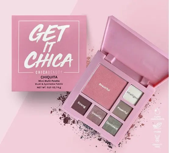 NEW! Get It Chica "CHIQUITA" (Mini-5 Eyeshadows and 1 Blush Multi-Palette) Chica Beauty