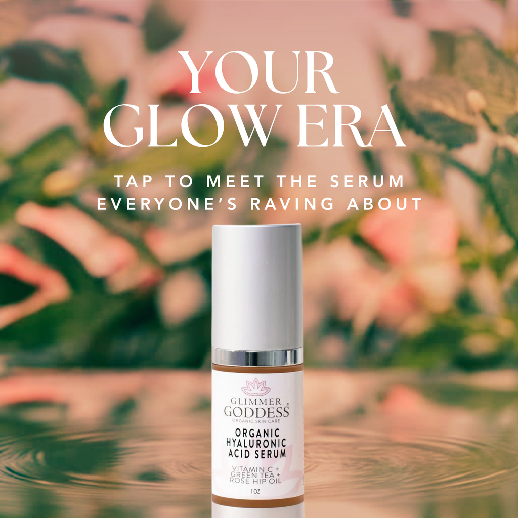 Organic Hyaluronic Acid Serum – Plumping Hydration Glimmer Goddess® Organic Skin Care