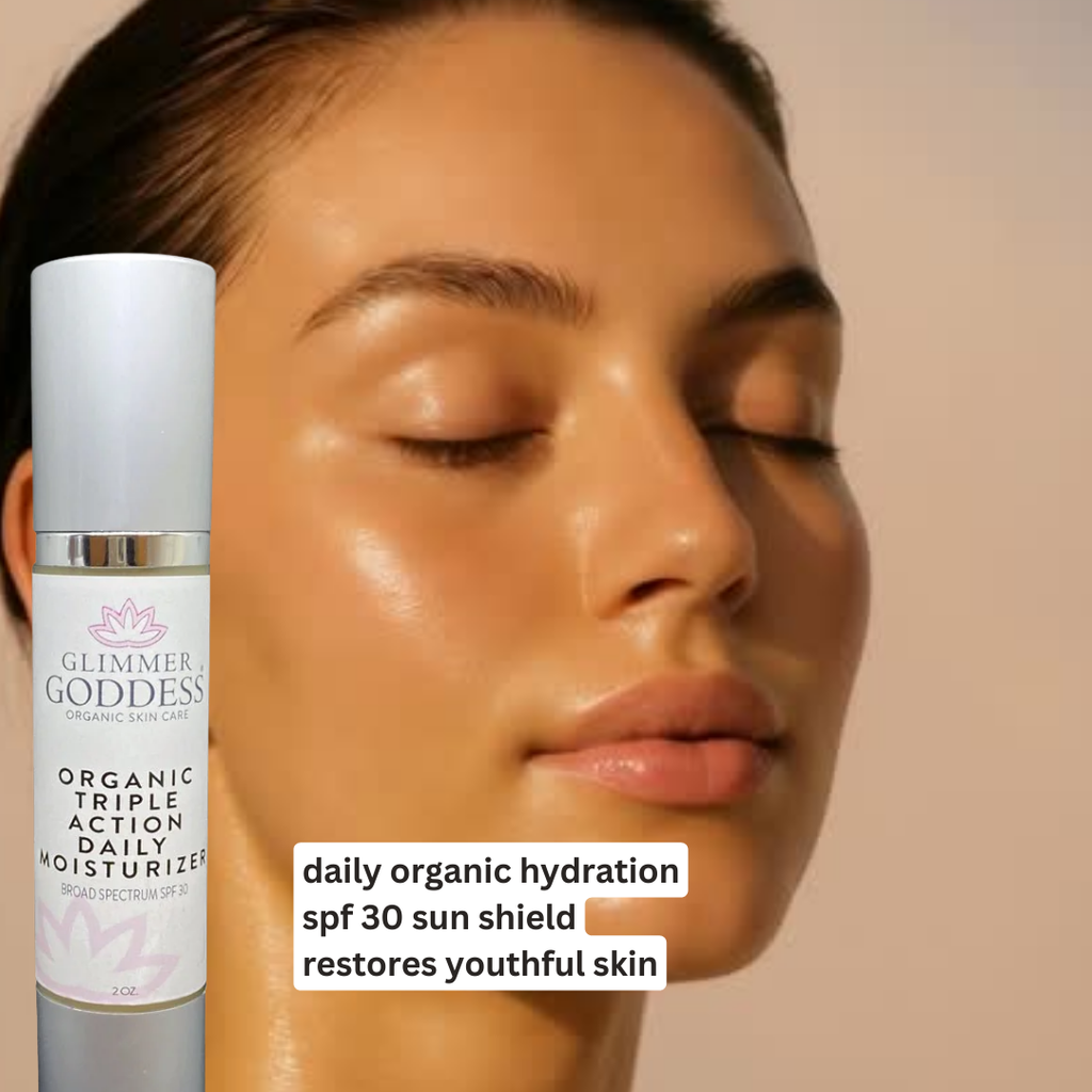 Triple Action Daily Moisturizer – Organic SPF 30 Glimmer Goddess® Organic Skin Care