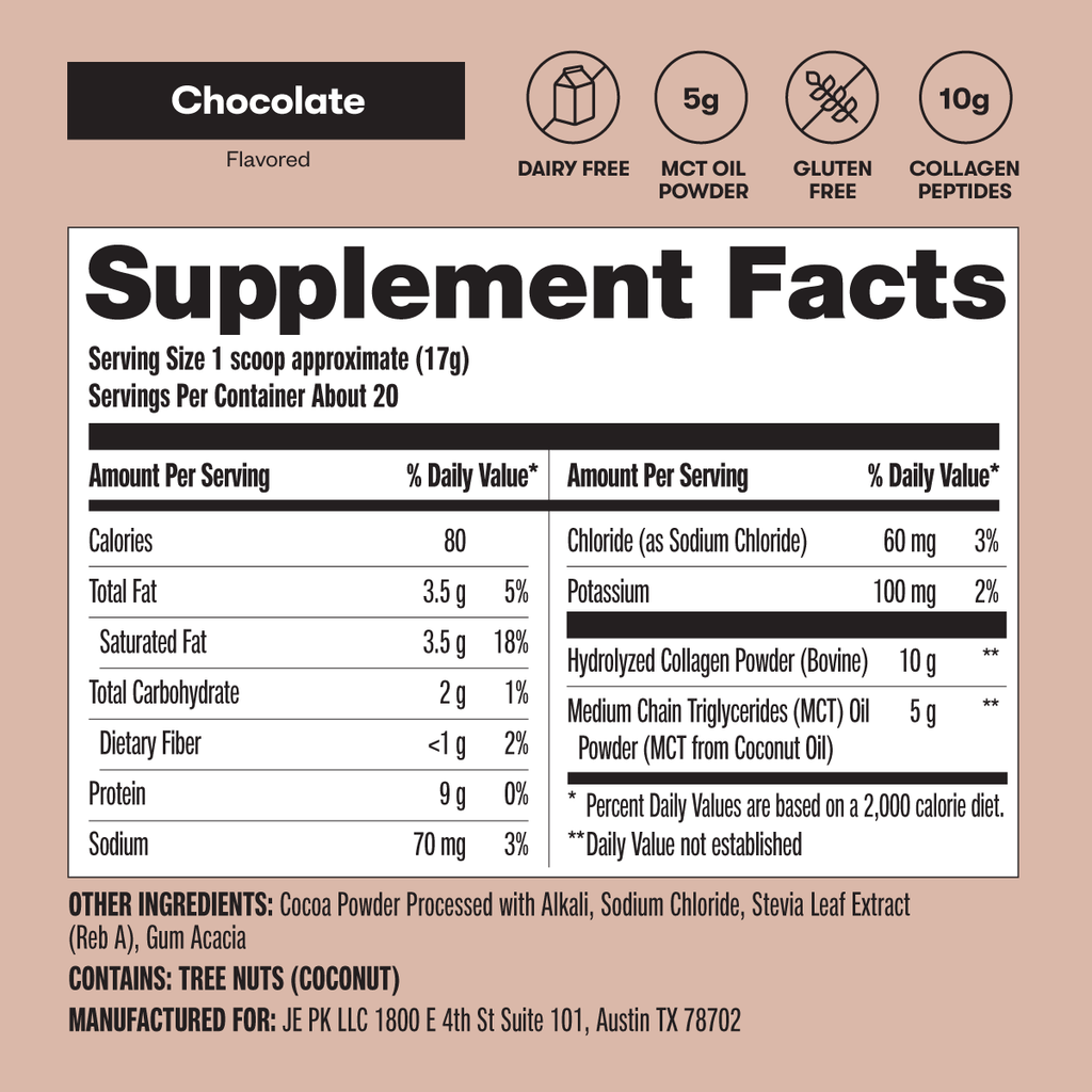Grass-Fed Collagen Peptides & MCT Brain Boost Perfect Keto