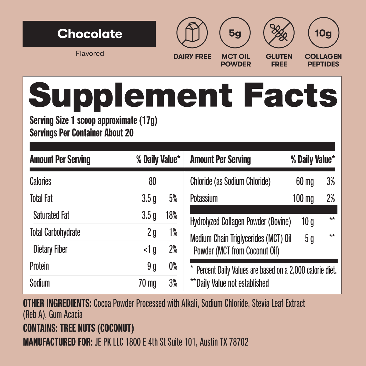 Grass-Fed Collagen Peptides & MCT Brain Boost Perfect Keto