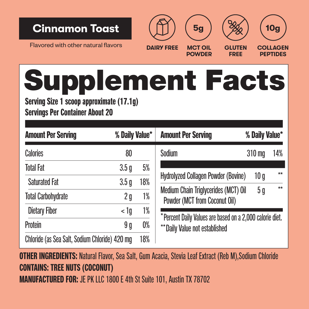 Grass-Fed Collagen Peptides & MCT Brain Boost Perfect Keto