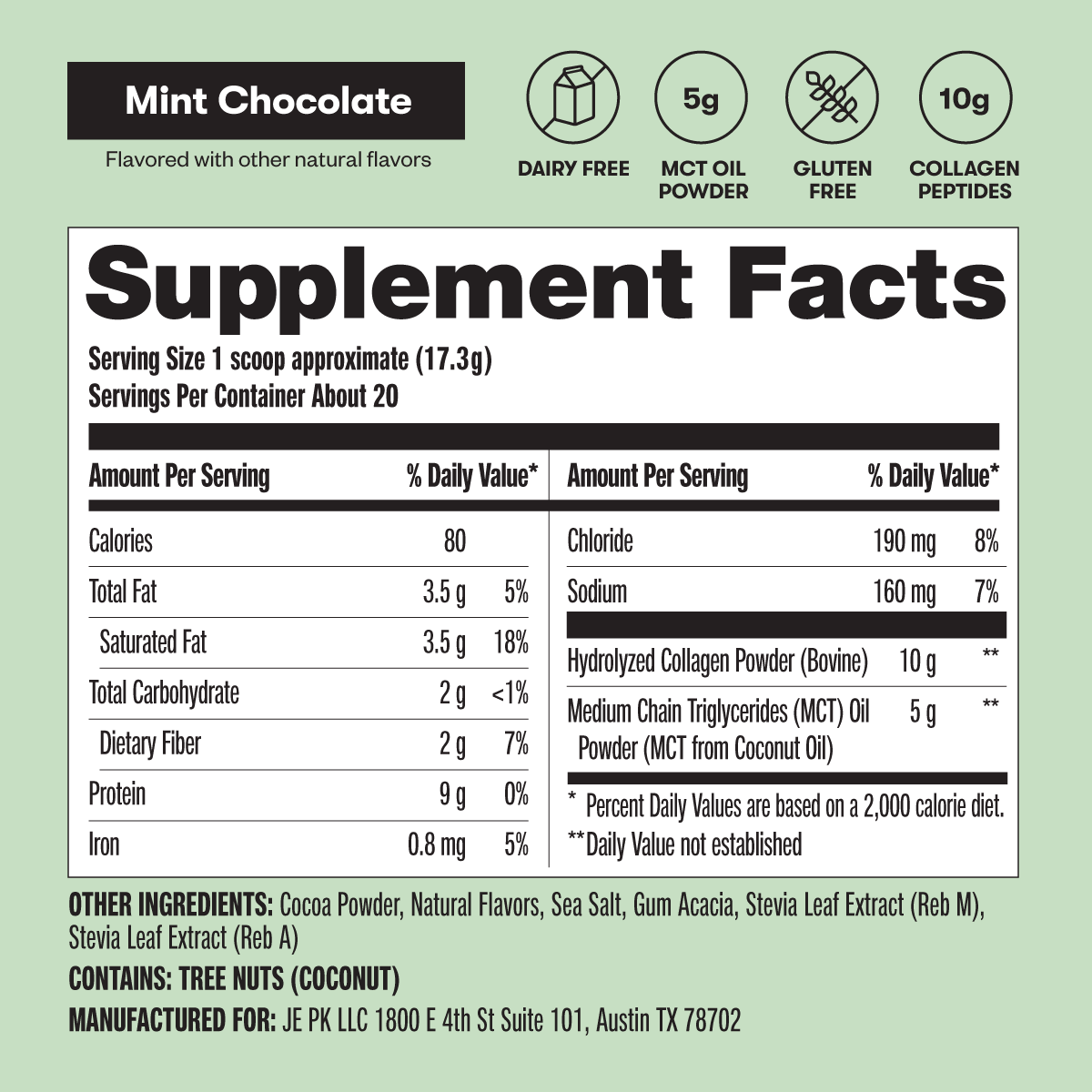 Grass-Fed Collagen Peptides & MCT Brain Boost Perfect Keto