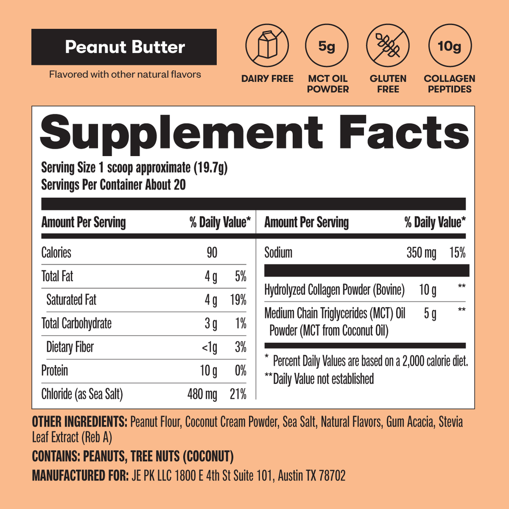 Grass-Fed Collagen Peptides & MCT Brain Boost Perfect Keto