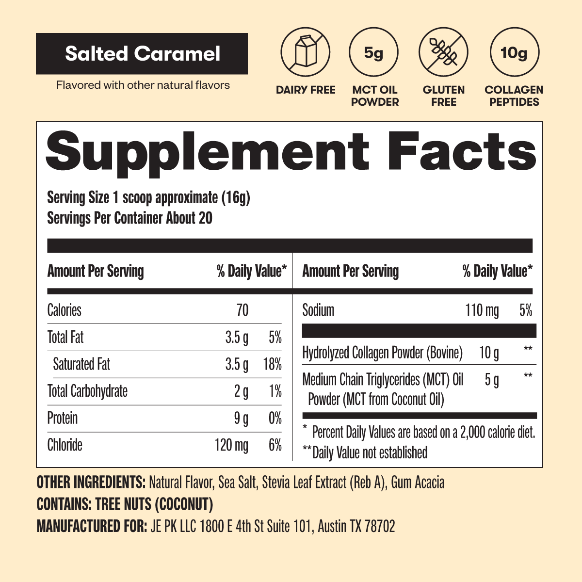 Grass-Fed Collagen Peptides & MCT Brain Boost Perfect Keto
