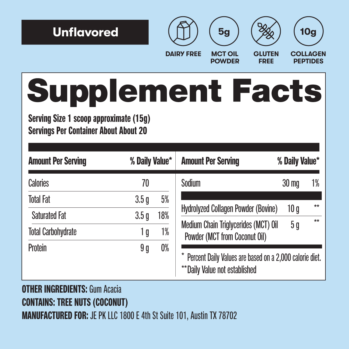 Grass-Fed Collagen Peptides & MCT Brain Boost Perfect Keto