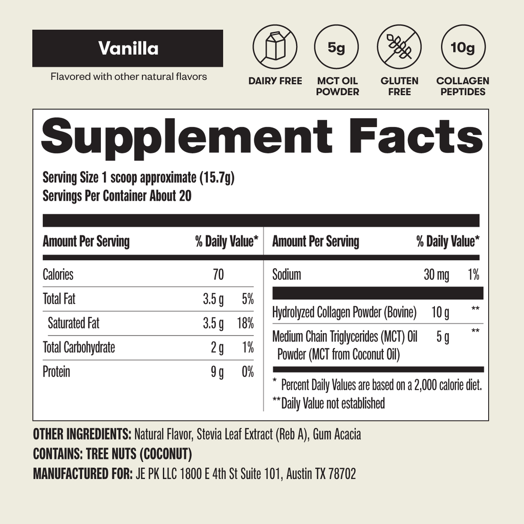 Grass-Fed Collagen Peptides & MCT Brain Boost Perfect Keto