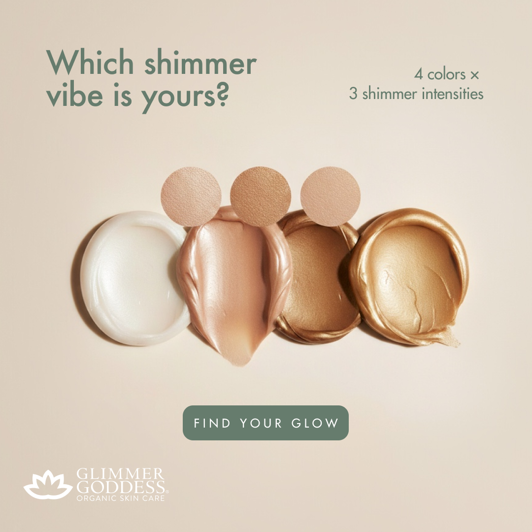 Organic Shimmering Body Butter – Radiant Glow + Deep Hydration Glimmer Goddess® Organic Skin Care