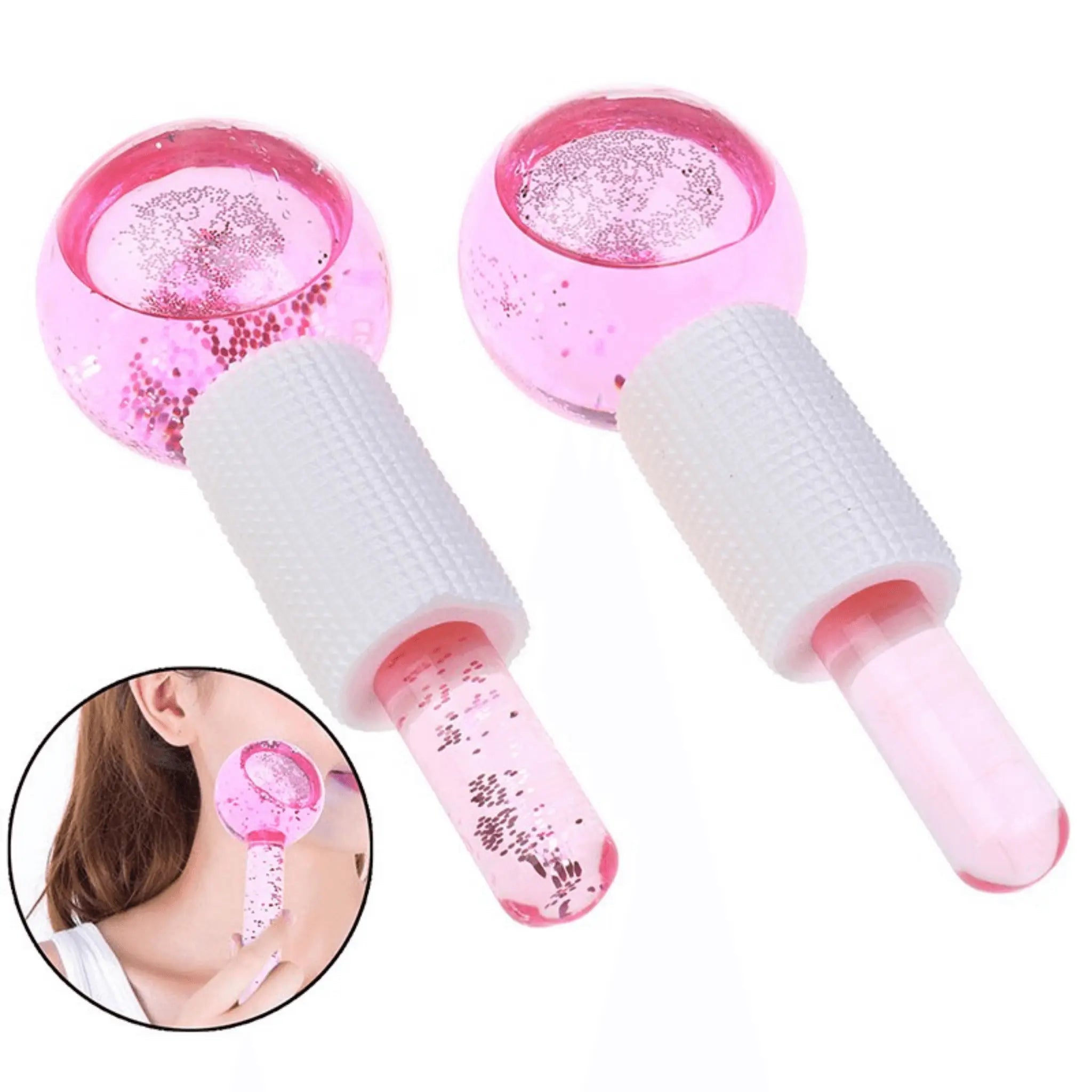 Glow Globes Ice Roller For Face – Cooling Ice Roller Facial Massage Tool