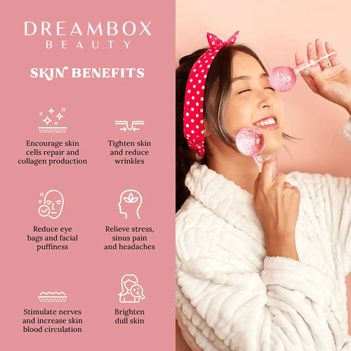 Glow Globes Ice Roller For Face – Cooling Ice Roller Facial Massage Tool