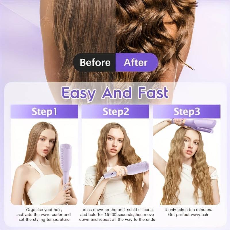 32mm Wave Curling Iron, Deep Waves, Long-Lasting Curls CartRare