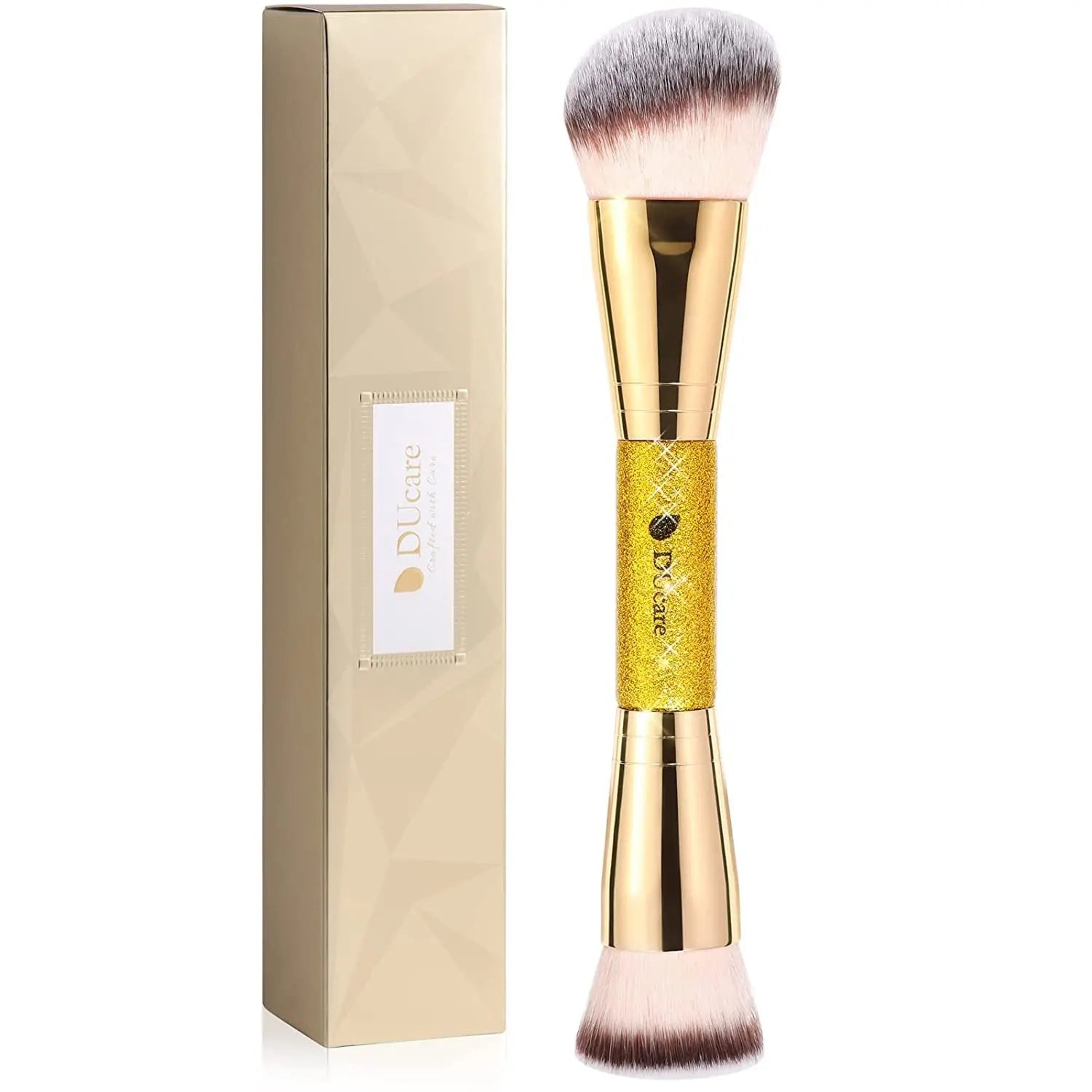 Makeup Brushes Duo End Foundation Powder Buffer and Contour Brush Synthetic Cosmetic Tools 2Pcs SnapGoShop
