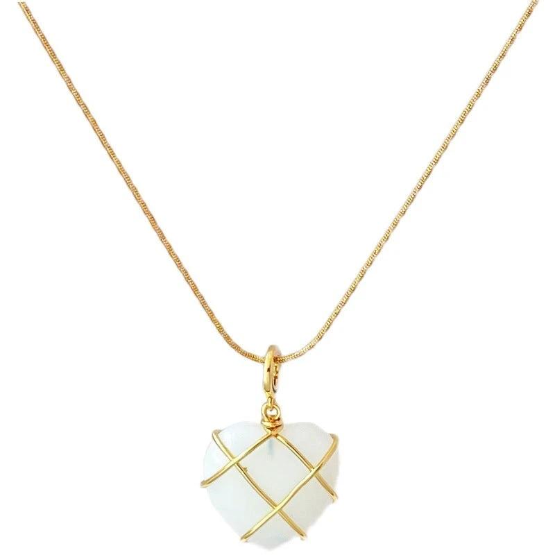 Fashion Moonstone Necklace - Cartoon Princess Love Girl Jewelry MANDOTOS