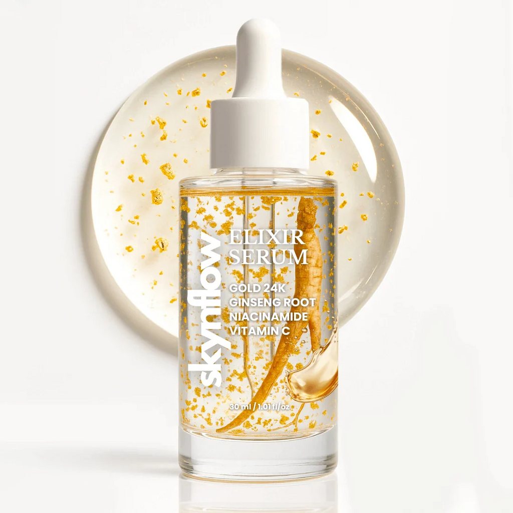 Elixir Serum - 24kGold Ginseng Root Niacinamide Vitamin C Skynflow