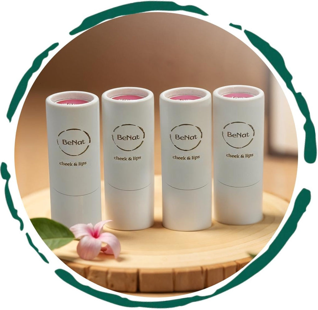 Lip & Cheek Bloom. 2 in 1 Natural Lipstick for Vibrant Color. BeNat