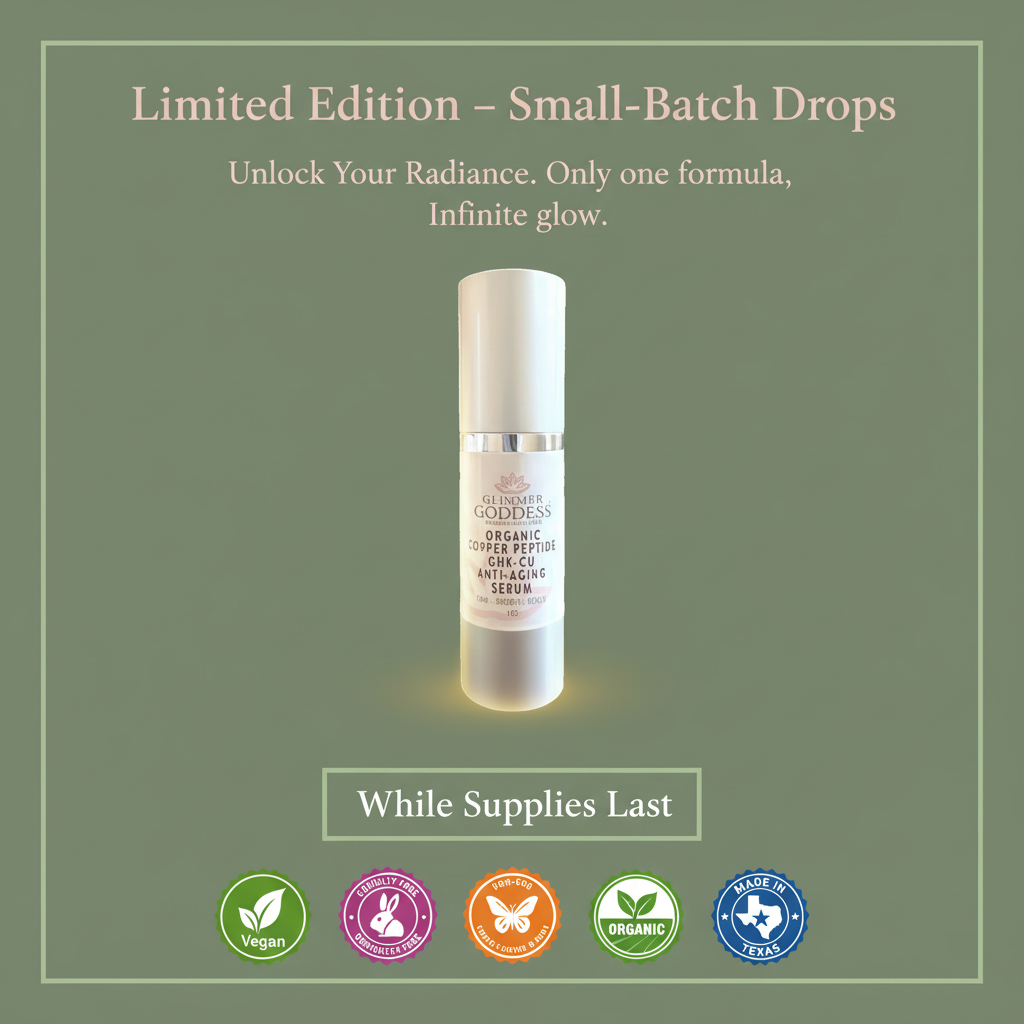 Organic Copper Peptide Serum – Firming & Smoothing Glimmer Goddess® Organic Skin Care