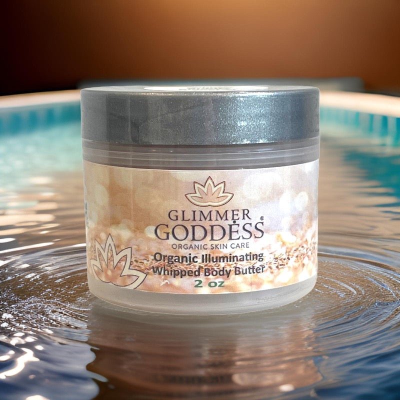Organic Shimmering Body Butter 2 oz – Travel Size Glimmer Goddess® Organic Skin Care
