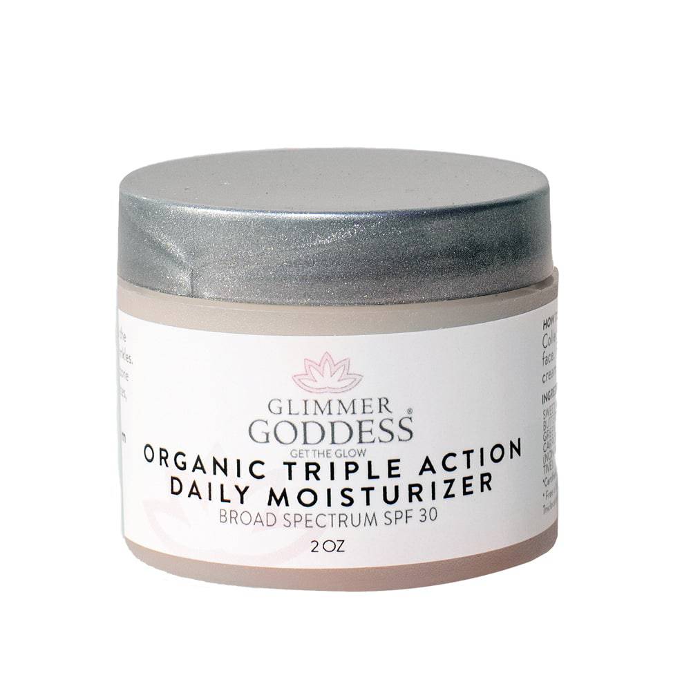 Triple Action Daily Moisturizer – Organic SPF 30 Glimmer Goddess® Organic Skin Care