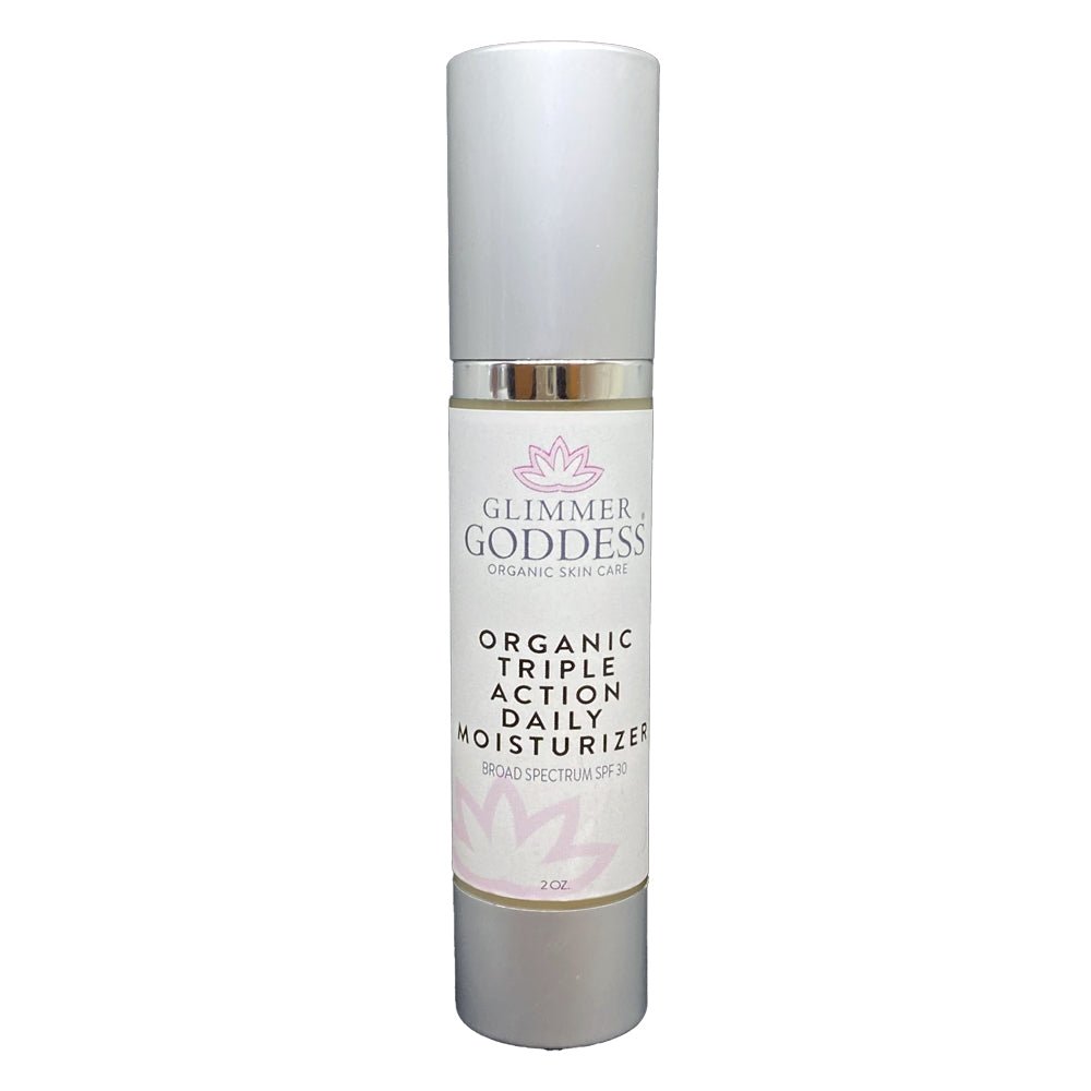 Triple Action Daily Moisturizer – Organic SPF 30 Glimmer Goddess® Organic Skin Care