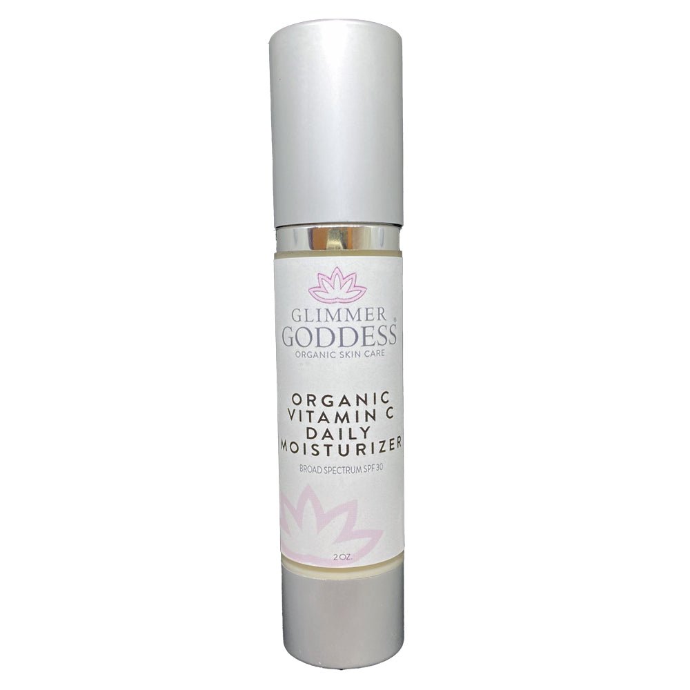 Organic Vitamin C Daily Moisturizer SPF 30 – Brightening Formula Glimmer Goddess® Organic Skin Care