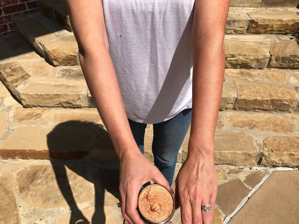 Organic Whipped Bronzing Body Butter – Shimmering Body Moisturizer with Instant Bronze Glow Glimmer Goddess® Organic Skin Care