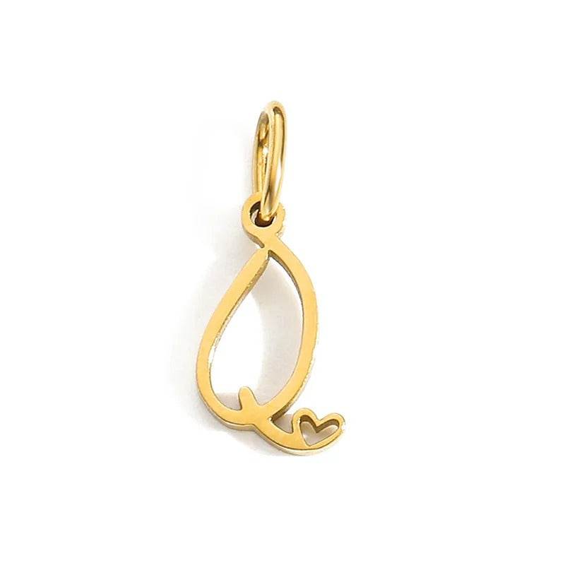 Gold Letter Pendant Necklace for Women – A-Z Alphabet Zircon Crystal Choker, Snake Chain Jewelry Gift CartRare