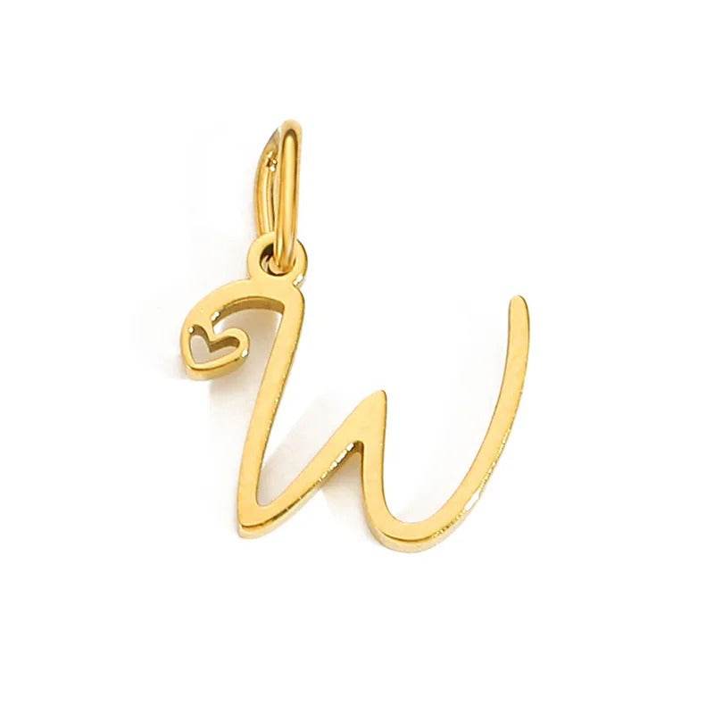 Gold Letter Pendant Necklace for Women – A-Z Alphabet Zircon Crystal Choker, Snake Chain Jewelry Gift CartRare