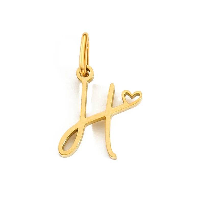 Gold Letter Pendant Necklace for Women – A-Z Alphabet Zircon Crystal Choker, Snake Chain Jewelry Gift CartRare